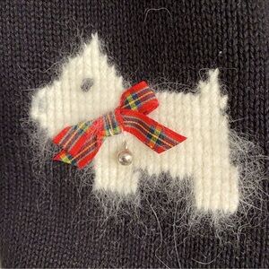Vintage Scottish Terrier Vintage Cotton Lambwool Cardigan Size: US M
